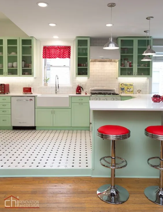 نحوه طراحی آشپزخانه دهه 1950