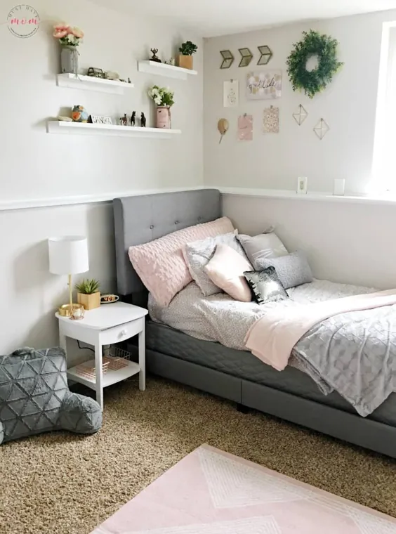 رژگونه زیبا و آرایش اتاق خواب خاکستری DIY!