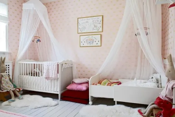 اتاق برای دو نفر: 19 اتاق خواب مشترک کودک و کودک نوپا