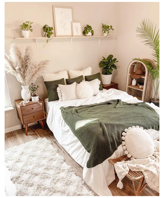 اتاق خواب لحاف سبز زیتونی