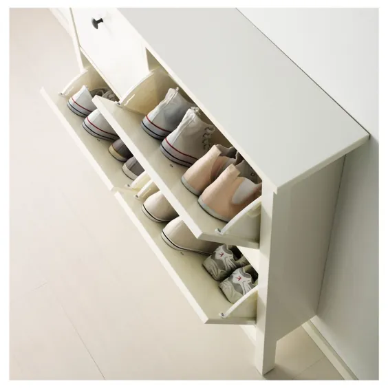 کابینت کفش HEMNES با 4 محفظه ، سفید ، 42 1 / 8x39 3/4 "- IKEA