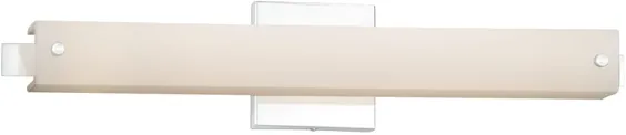 Justice Design Group Lighting FSN-8681-OPAL-CROM Fusion Edge LED Linear Wall / Bath bath-Polish Finished Chrome with Shad Glass Shade in Opal