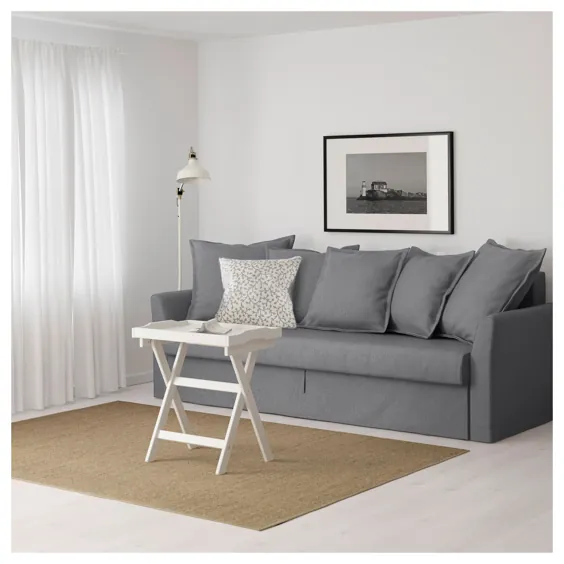 مبل تختخواب شو HOLMSUND - خاکستری متوسط ​​Nordvalla - IKEA