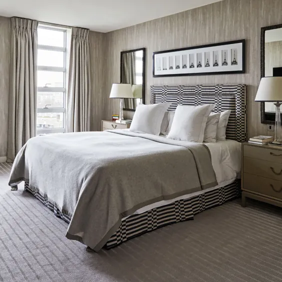 ایده های اتاق خواب خاکستری - تزئین اتاق خواب خاکستری - طرح رنگ خاکستری