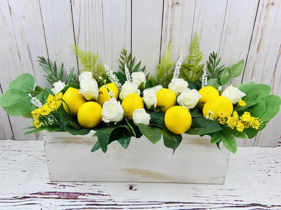 تزیین میز لیمو قطعه Lemon Lemon Floral |  اتسی