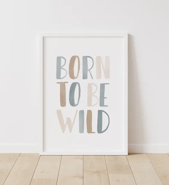 Born To Be Wild Print Woodland Nursery Decor PRINTABLE دیوار |  اتسی