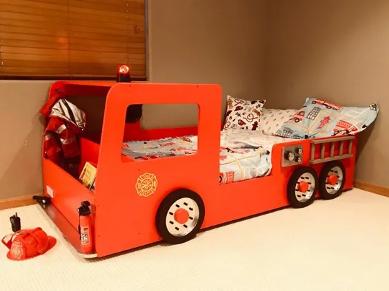 طرح های تختخواب آتش نشانی (فقط برنامه ها) ، یک اتاق خواب با مضمون آتش نشانی برای کودک خود ایجاد کنید ، ایده آل برای علاقه مندان به کارهای چوبی DIY