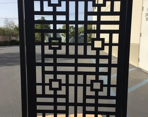 دروازه فلزی حریم شخصی ، دروازه فلزی مدرن ، طراح باغ پیاده رو هنری سفارشی