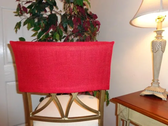 صندلی نیم تنه گلدان قرمز پشت جلد آشپزخانه صبحانه ناهار خوری |  اتسی