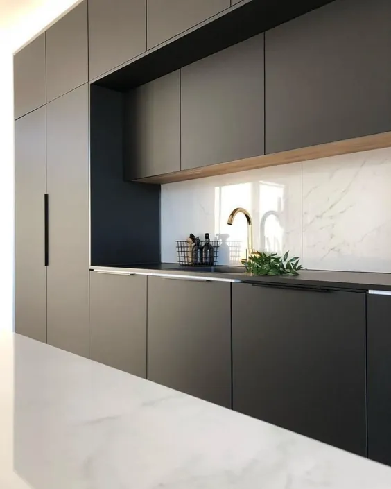 ideas60 ایده آشپزخانه زرق و برق دار سیاه و سفید برای هر سبک تزئین 39 # طراحی طراحی # آشپزخانه - معماری DI