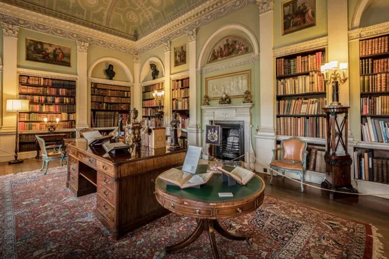 Harewood House کتابخانه قدیمی ، Harewood ، لیدز ، یورکشایر ، انگلستان ، انگلستان [OC] [8688x5792]