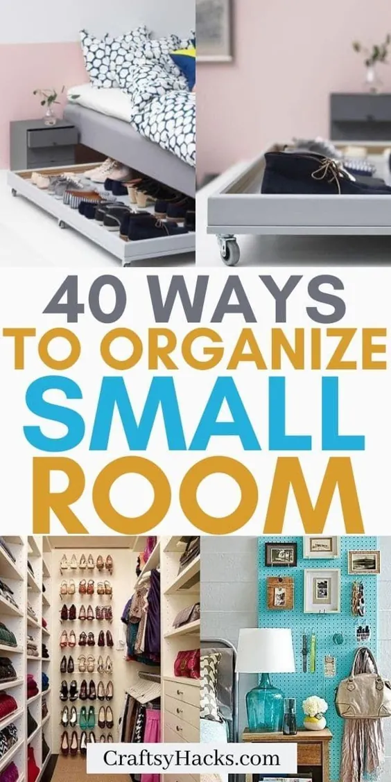 40 راه برای تشکیل یک اتاق خواب کوچک