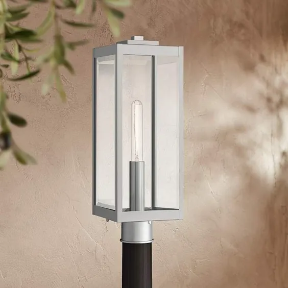 Quoizel Westover 20 1/2 "High Silver Outdoor Post Light - # 85G02 | لامپ های Plus