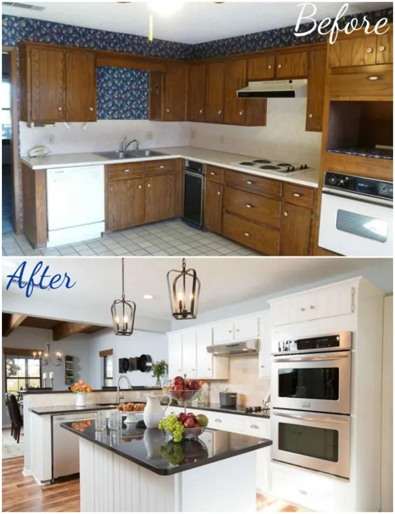 20+ نوسازی آشپزخانه کوچک قبل و بعد