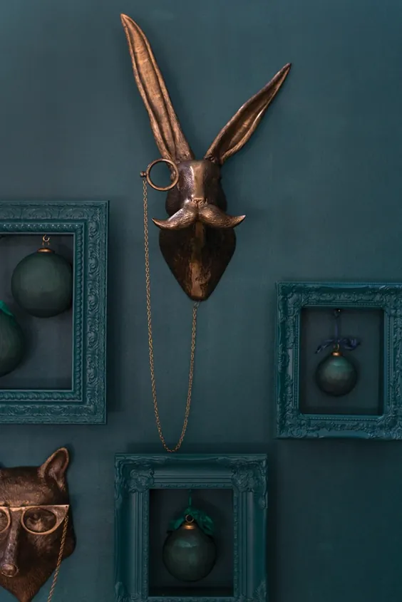 Eric + Eloise Boy Rabbit Hare Monocle Bronzed Aluminium Hanging Wall Mount * کشتی های پیش فروش با 5/31 *