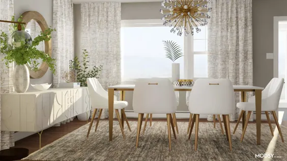 یک اتاق ناهار خوری پر زرق و برق برای همه |  ایده های طراحی اتاق ناهارخوری به سبک Glam