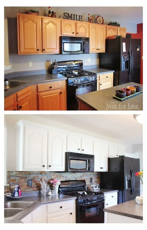 تغییر کابینت آشپزخانه قبل و بعد از رنگ