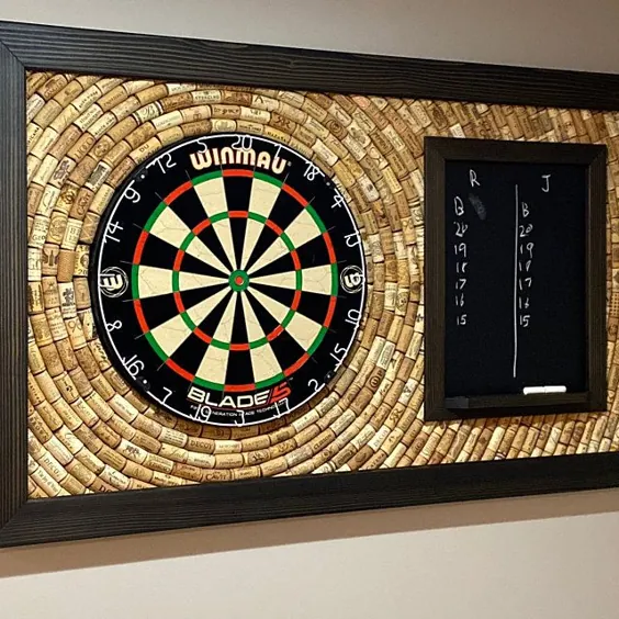 صفحه پشتی و تابلوی امتیازات Wine Cork Dart Board 49 x | اتسی