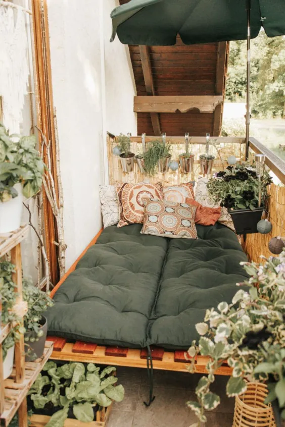 DIY Balkonbett für weniger یا 100 € -