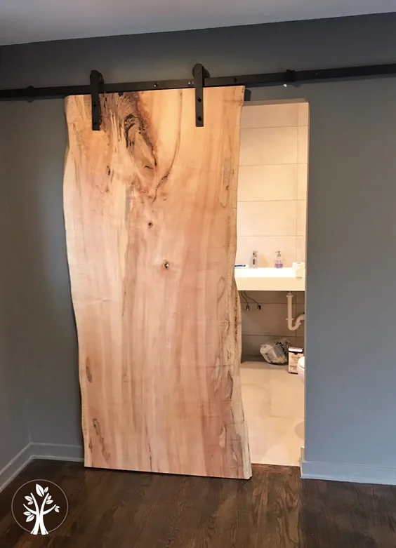 درب کشویی چوب طبیعی