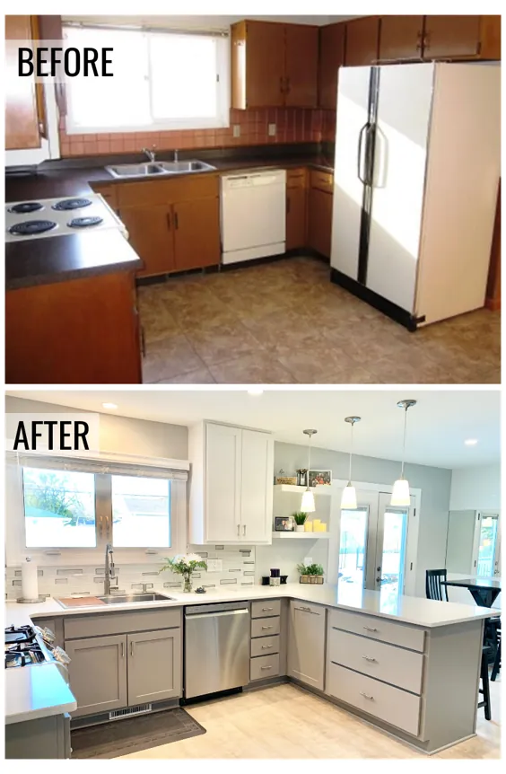بازسازی آشپزخانه با بودجه قبل و بعد