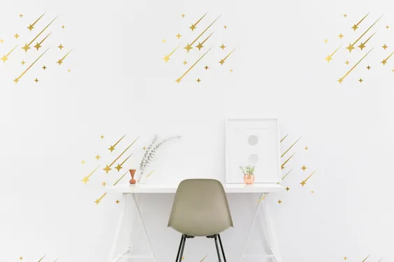 Star Falling star set wall Decal Pattern star could Sticker |  اتسی