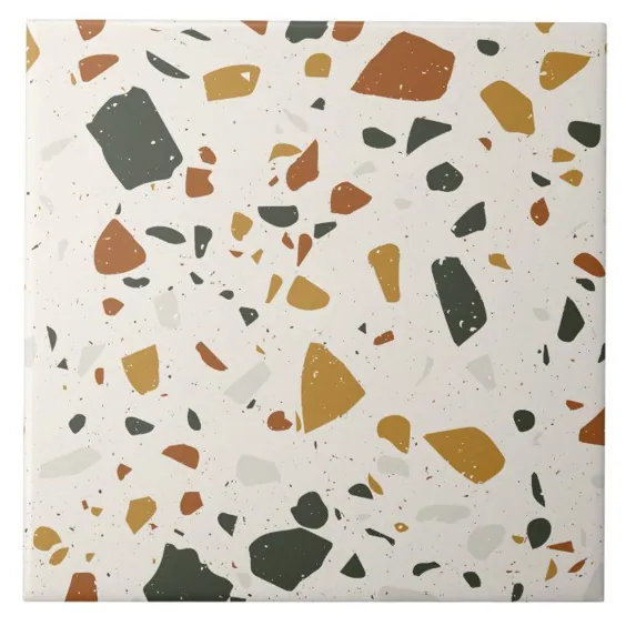 کاشی و سرامیک سبز زرد Terrazzo Terracotta | Zazzle.com