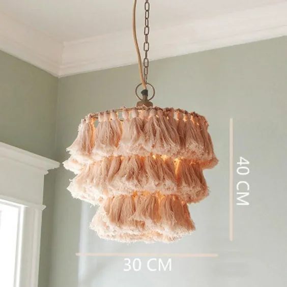 چراغ آویز طناب بافته شده Arturest Boho INS Creative Home |  اتسی