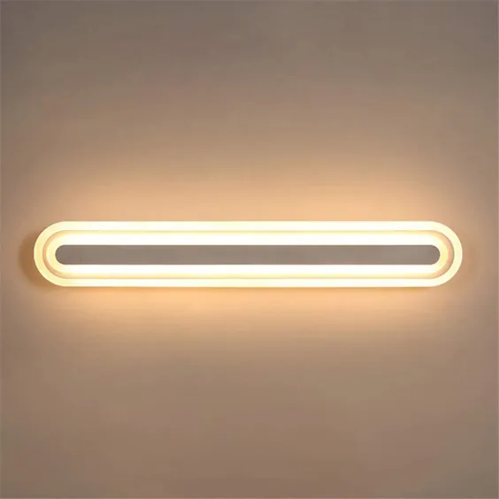 NIUYAO چراغ دیواری با روشنایی بالا چراغ دیواری خطی روشنایی آینه حمام مدرن آکریلیک داخلی تزئین لامپ دیوار - نور گرم / 40 سانتی متر