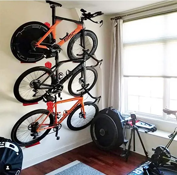 آویز دوچرخه سواری دیواری ، نگهدارنده قفسه ذخیره سازی دوچرخه افقی برای گاراژ و آپارتمان