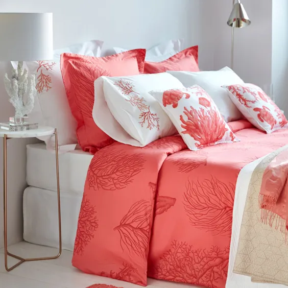 Einfarbige Bettwäsche aus Satin mit Print - BETTWÄSCHE - SCHLAFZIMMER | Zara Home Österreich