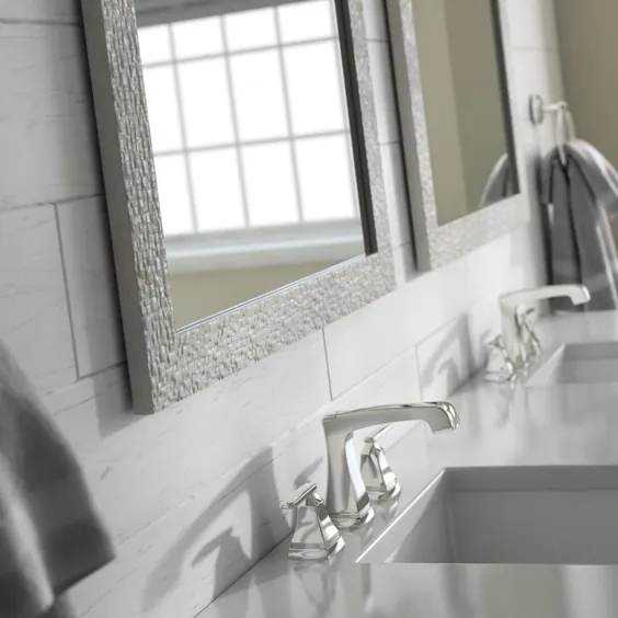 آینه توالت حمام شیشه ای مستطیلی استاندارد چهار ضلعی 23 اینچ W x 33 اینچ. (S2) در معرق سنگ - موزاییک FMIRS2-MSH-R - انبار خانه