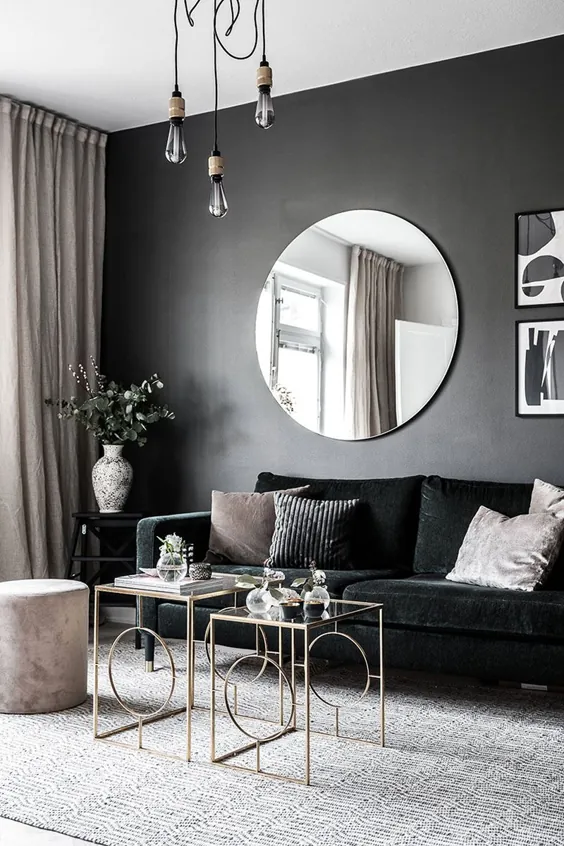 apartment آپارتمان کوچک سوئدی با دیوارهای سیاه و اتاق خواب کوچک (42 متر مربع) ◾ عکس ◾ ایده ها ◾ طراحی