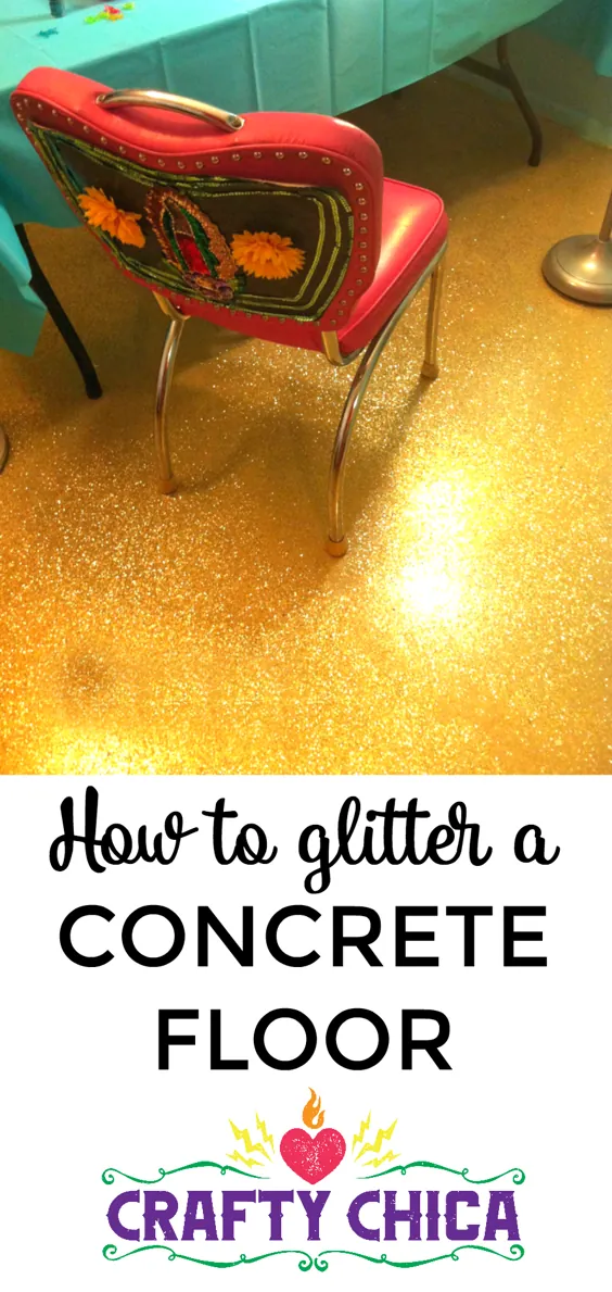 DIY Glittered Floor - The Cricky Chica