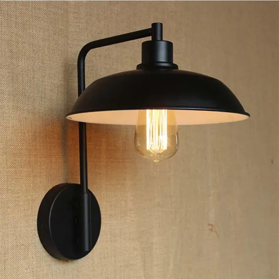 26.69 دلار آمریکا 5٪ تخفیف | صنعتی Edison Simplicity 1 Light Wall Lamp Aged Steel Finished Vintage Style Simplicity Orb Color Wall Swing Arm Llamba | پایه لامپ e27 | e27 holdere27 e14 - AliExpress
