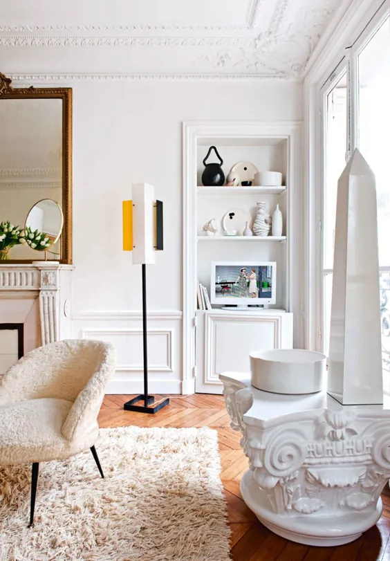 گشت و گذار در آپارتمان پاریسی و ظریف یک طراح داخلی فرانسه