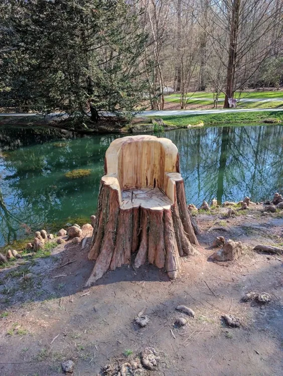 صندلی تنه درخت