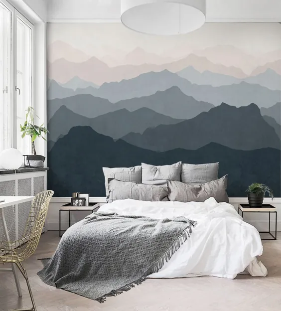 تصاویر پس زمینه نقاشی دیواری کوهستانی - پوست و چوب