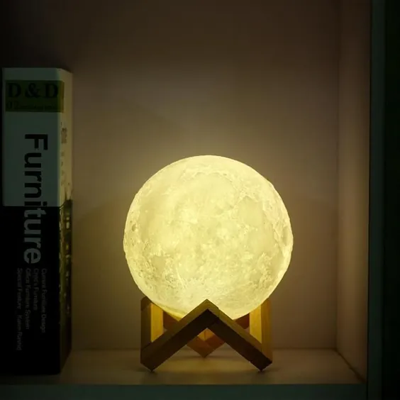 چراغ ماه قابل شارژ پرینت سه بعدی شارژ ماه