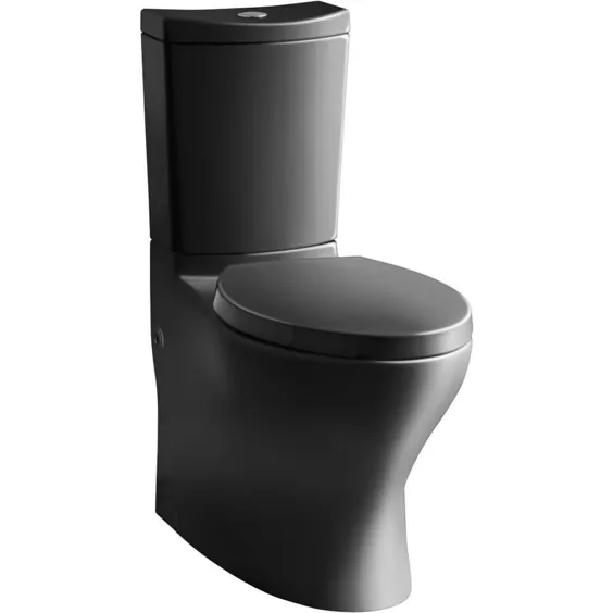 KOHLER Persuade Curv Black WaterSense دو شستشوی ارتفاع راحتی دو قطعه توالت توالت 12 قطعه در اندازه خشن | K-6355-7