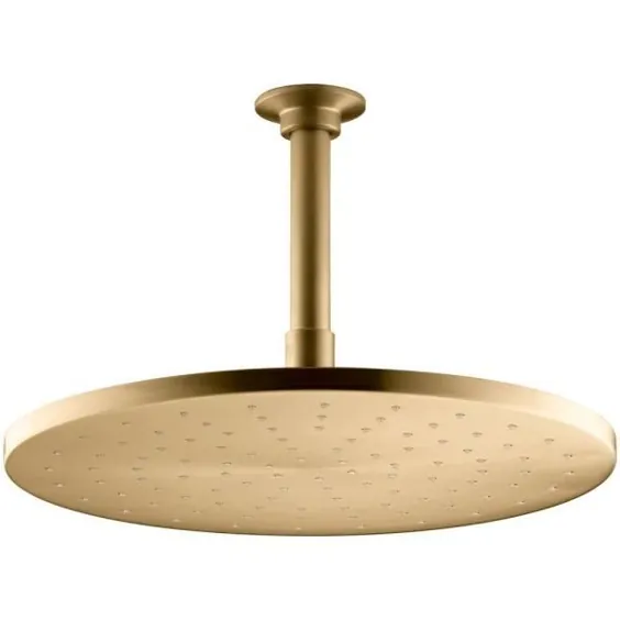 KOHLER 1-Spray 12 اینچ. سقف تک سقف ثابت دوش بارانی در Vibrant Moderne Brushed Gold-K-13690-BGD - انبار خانه