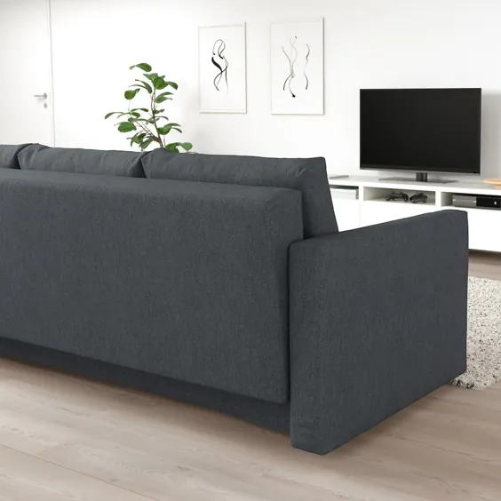 مبل خوابیده FRIHETEN ، هایلی خاکستری تیره - IKEA