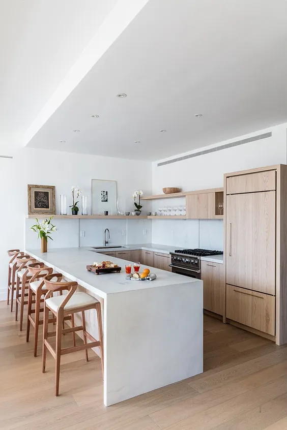 25 آشپزخانه رویایی به رنگ چوبی و سفید: تصفیه شده ، دنج و کاربردی