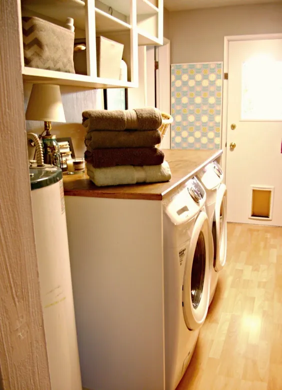 تکرار اتاق لباسشویی - پنهان کردن تابلو برق و بخاری آب گرم