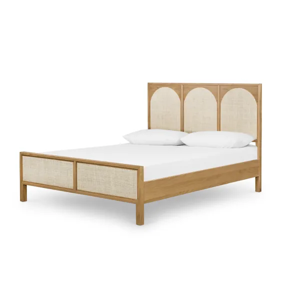 Allegra Cane Wood Queen یا King Bed - کینگ