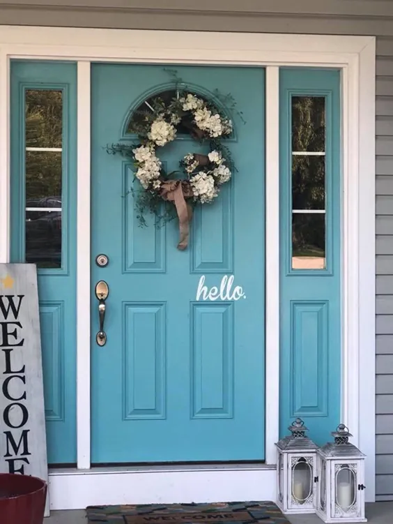 سلام Door Decal Door Front Door Vinyl Letter Outdoor Door Graphic Home Office Door Door خوش آمدید ورود به ورودی Decal خانه مزرعه دکور مدرن