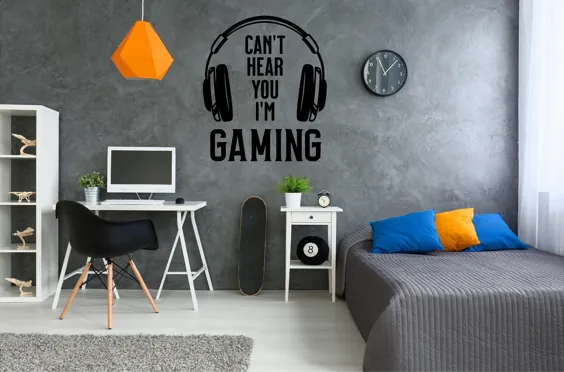 Can't Hear You I'm Gaming Games Video Gamer Life for XBOX PlayStation Vinyl Wall Decal