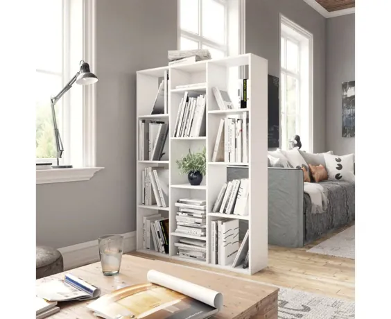 تقسیم اتاق / کابینت کتاب واحد قفسه ذخیره سازی تخته نئوپان سفید
