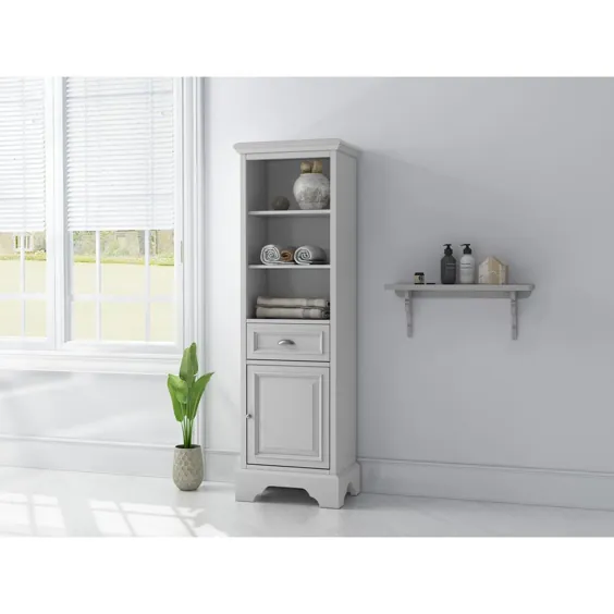 مجموعه تزیینات خانگی Sadie 20 اینچ W x 14 اینچ D x 64.5 اینچ کابینت حمام ملافه در Dove Gray-MD-L2119 - انبار خانه