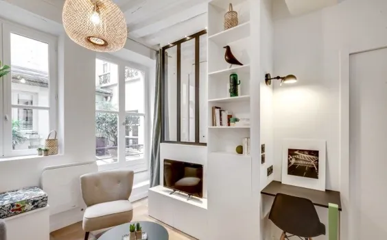 Un studio parisien avec un coin nuit séparé - PLANETE DECO دنیای خانه ها